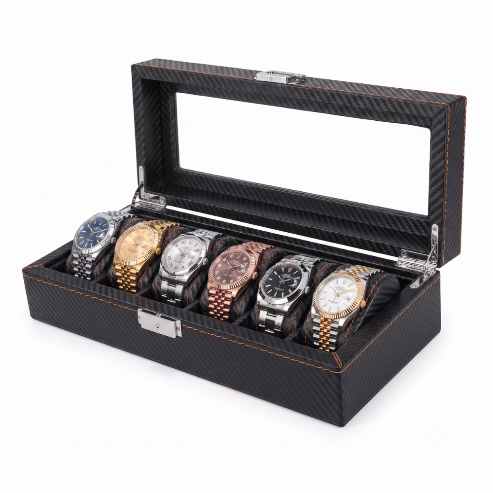 The Apex Carbon Watch Box — 6 Slots MasterWinder