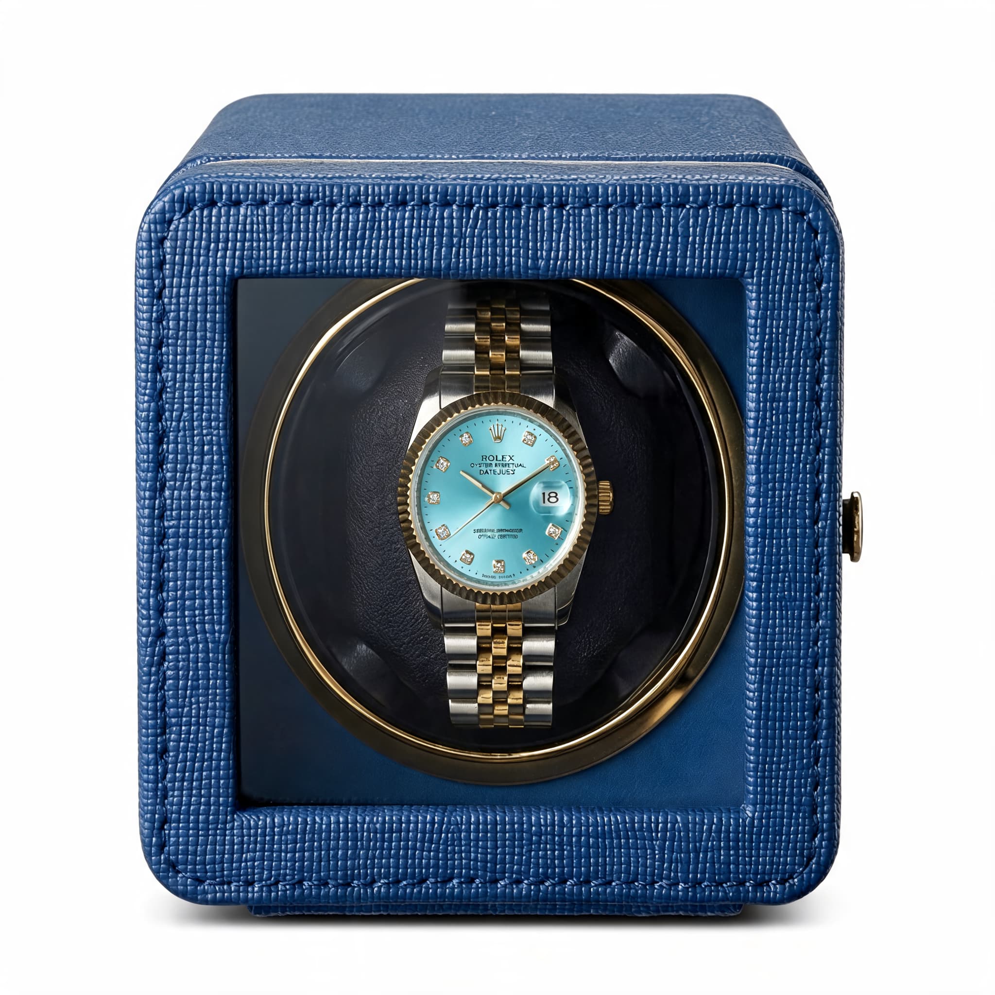 The Saffiano Blue Winder - 1 Slot