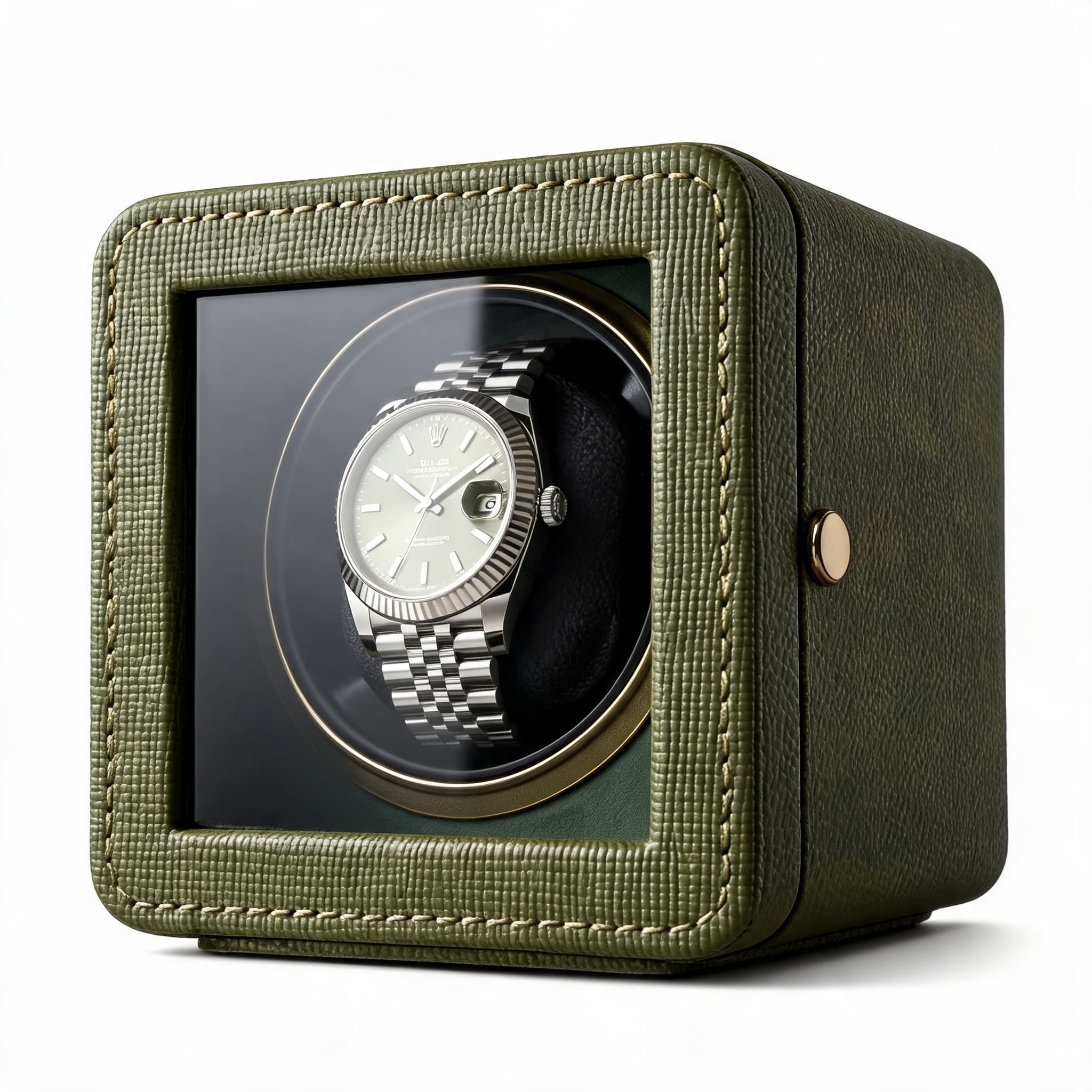 The Saffiano Green Winder - 1 Slot - MasterWinder