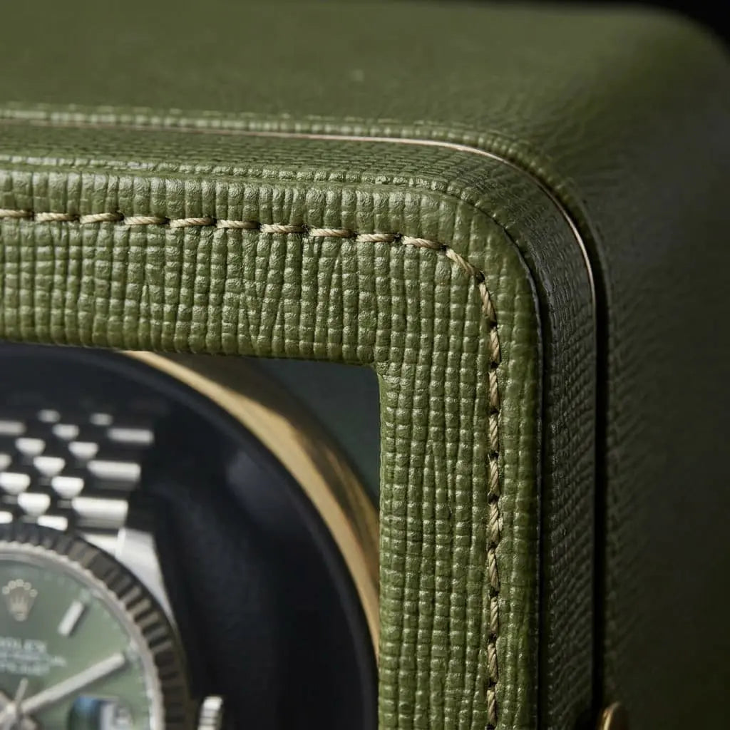 The Saffiano Green Winder - 1 Slot - MasterWinder